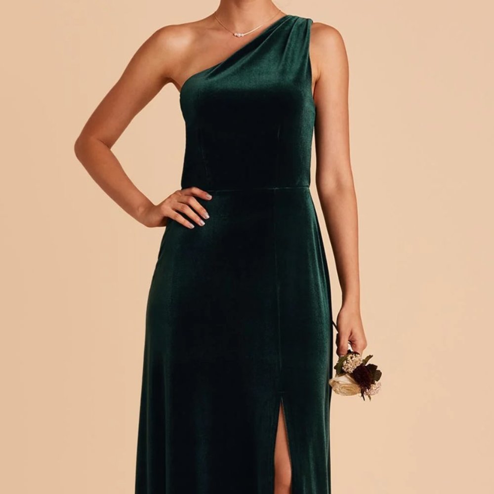 BIRDY GREY KIRA DRESS VELVET EMERALD - SMALL